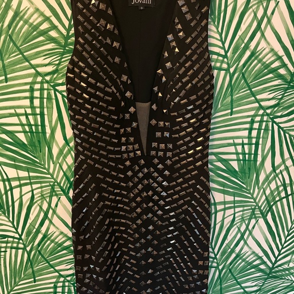 Jovani Studded Short Cocktail Prom Dress 0 - Picture 4 of 6